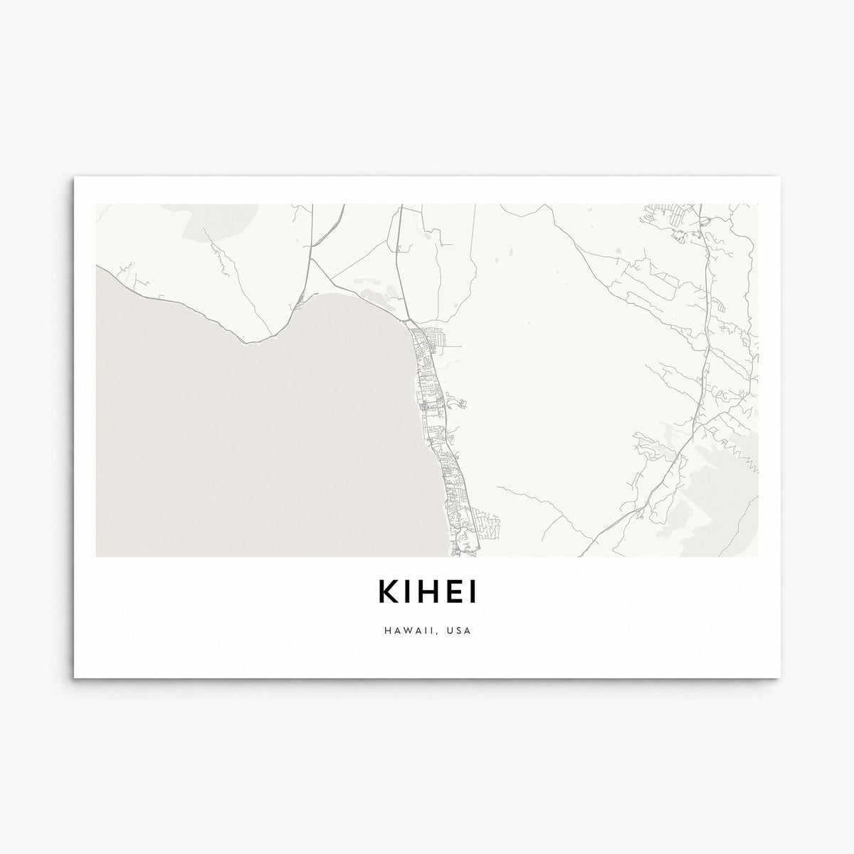 Kihei Map Poster, print only (unframed)