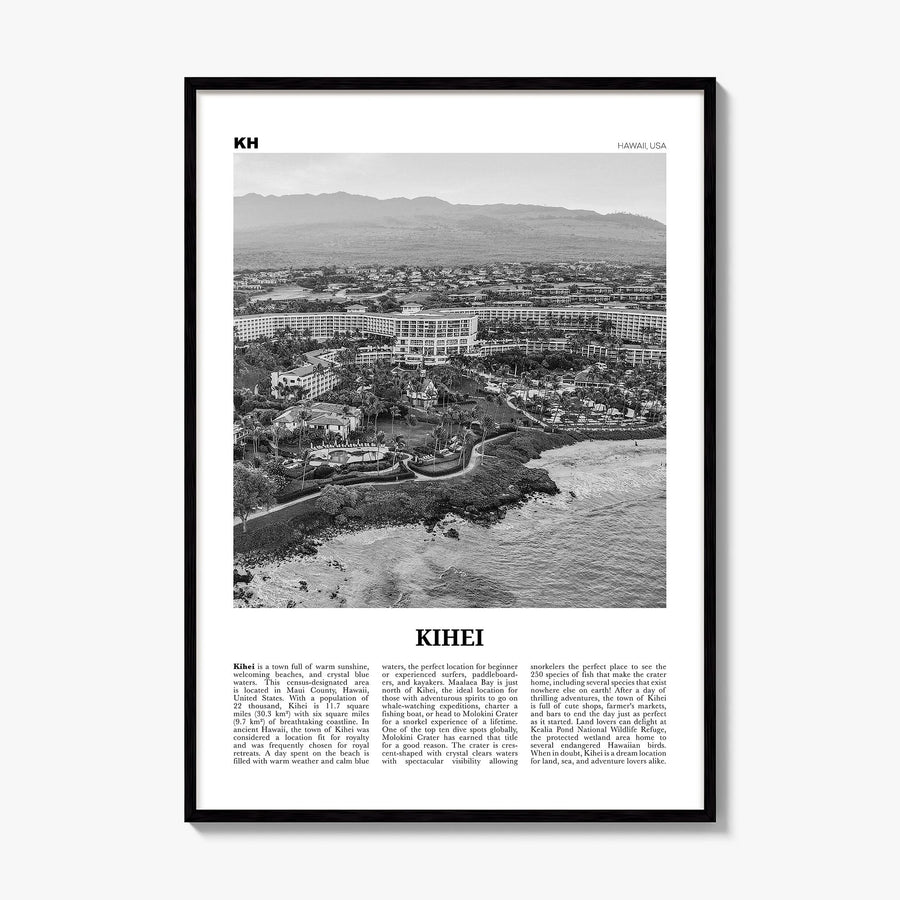 Kihei Newspaper Poster, framed poster mockup