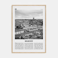 Kilkenny Poster Natural Wood / 8x12 in Nbourhood Travel B&W Poster