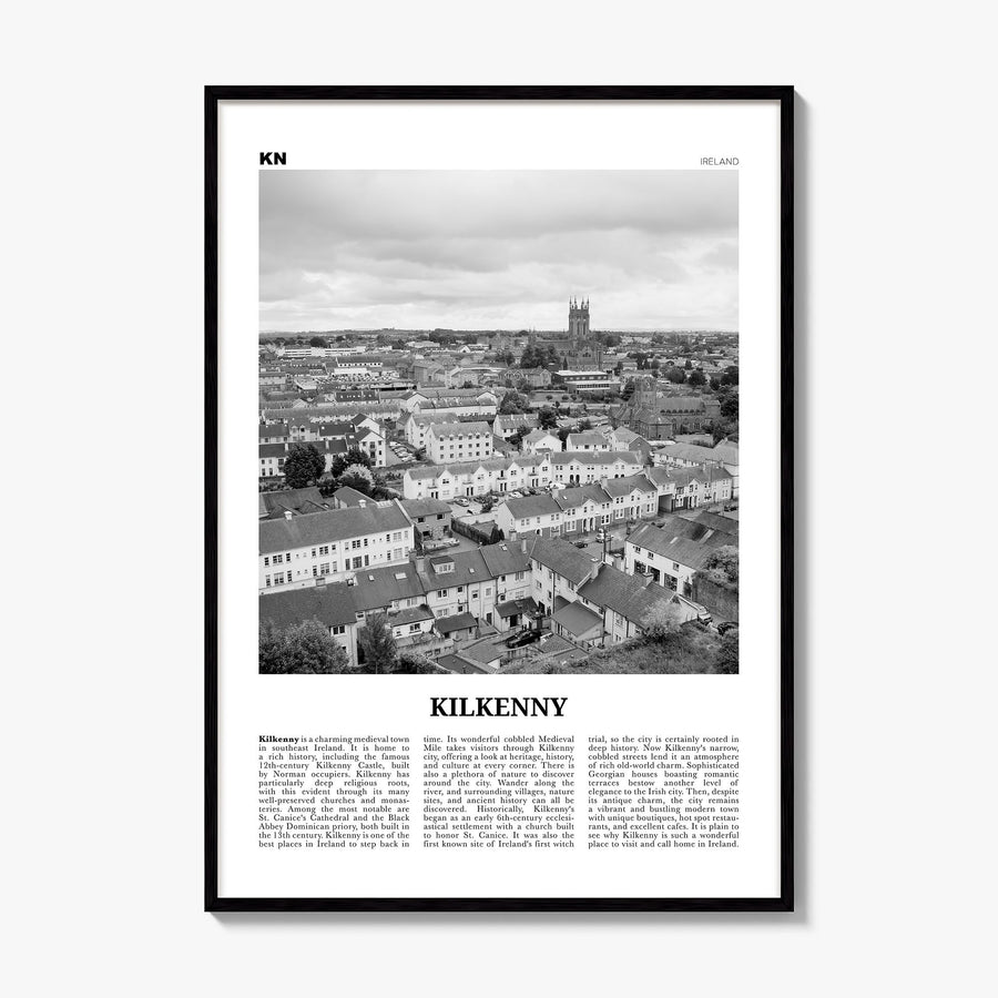Kilkenny Newspaper Poster, framed poster mockup