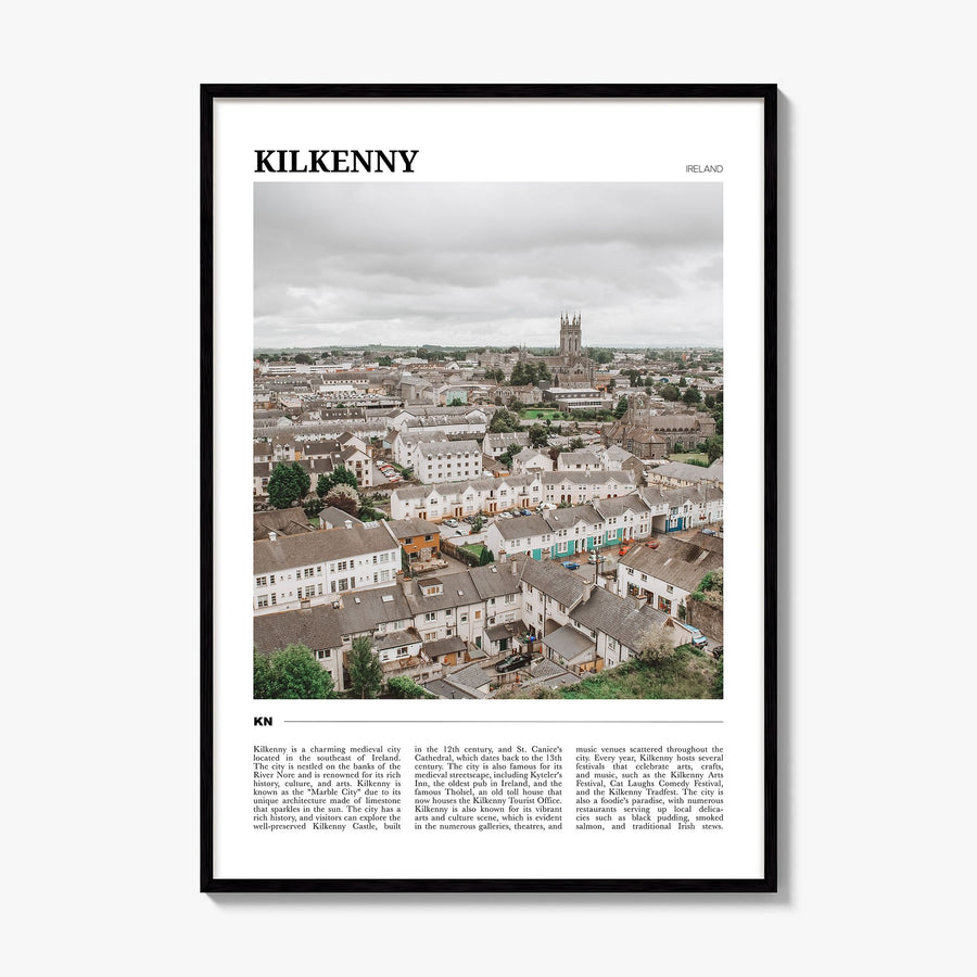 Kilkenny Travel Poster, framed poster mockup