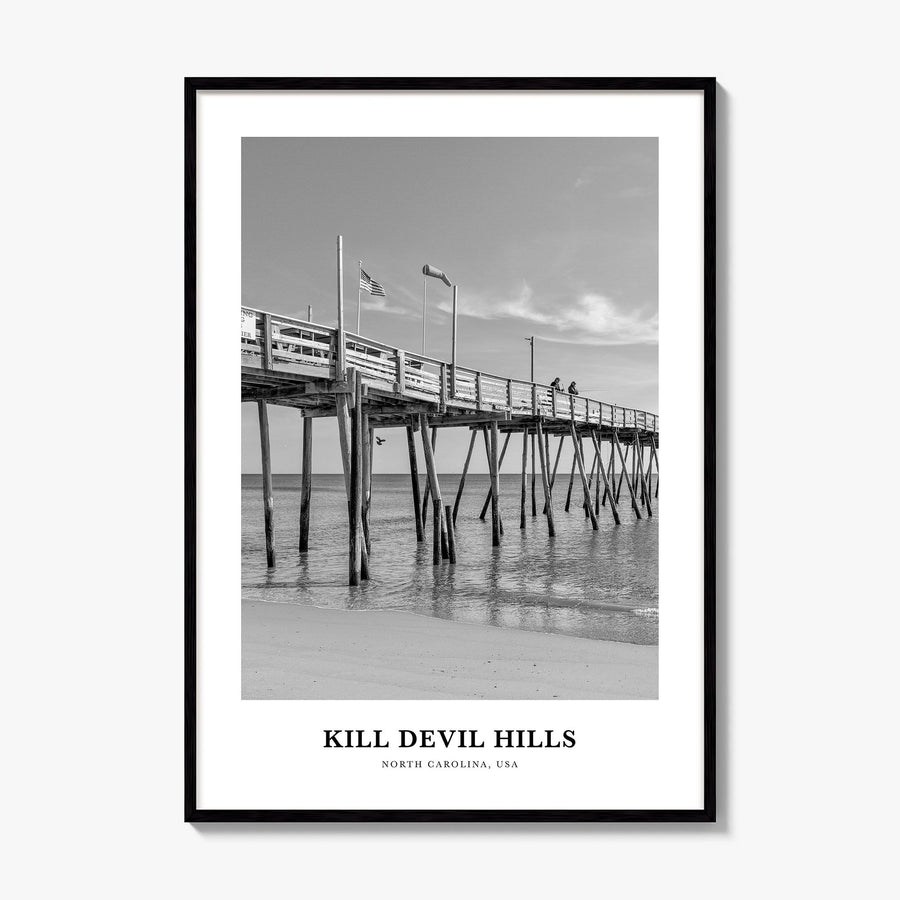 Kill Devil Hills Classic Poster, framed poster mockup