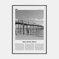 Kill Devil Hills Poster None / 8x12 in Nbourhood Travel B&W Poster