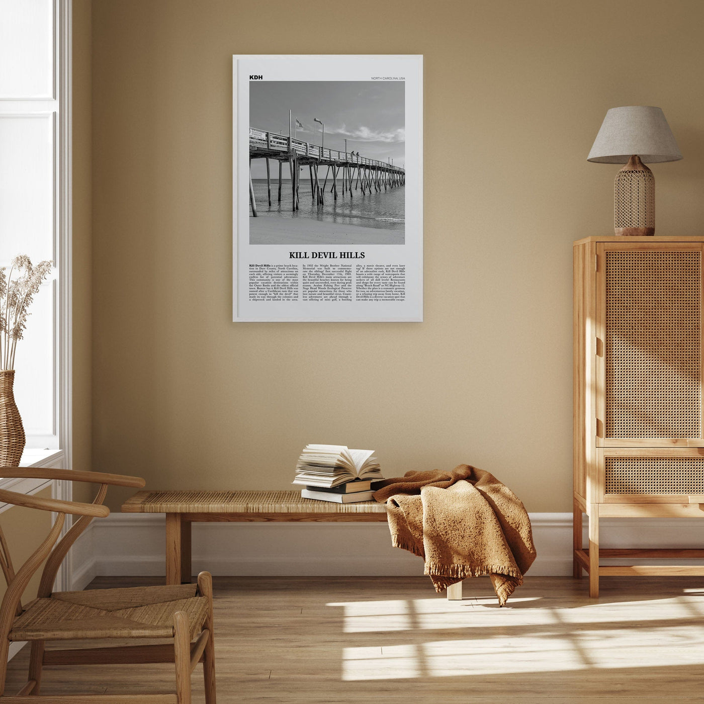 Kill Devil Hills Poster Nbourhood Travel B&W Poster