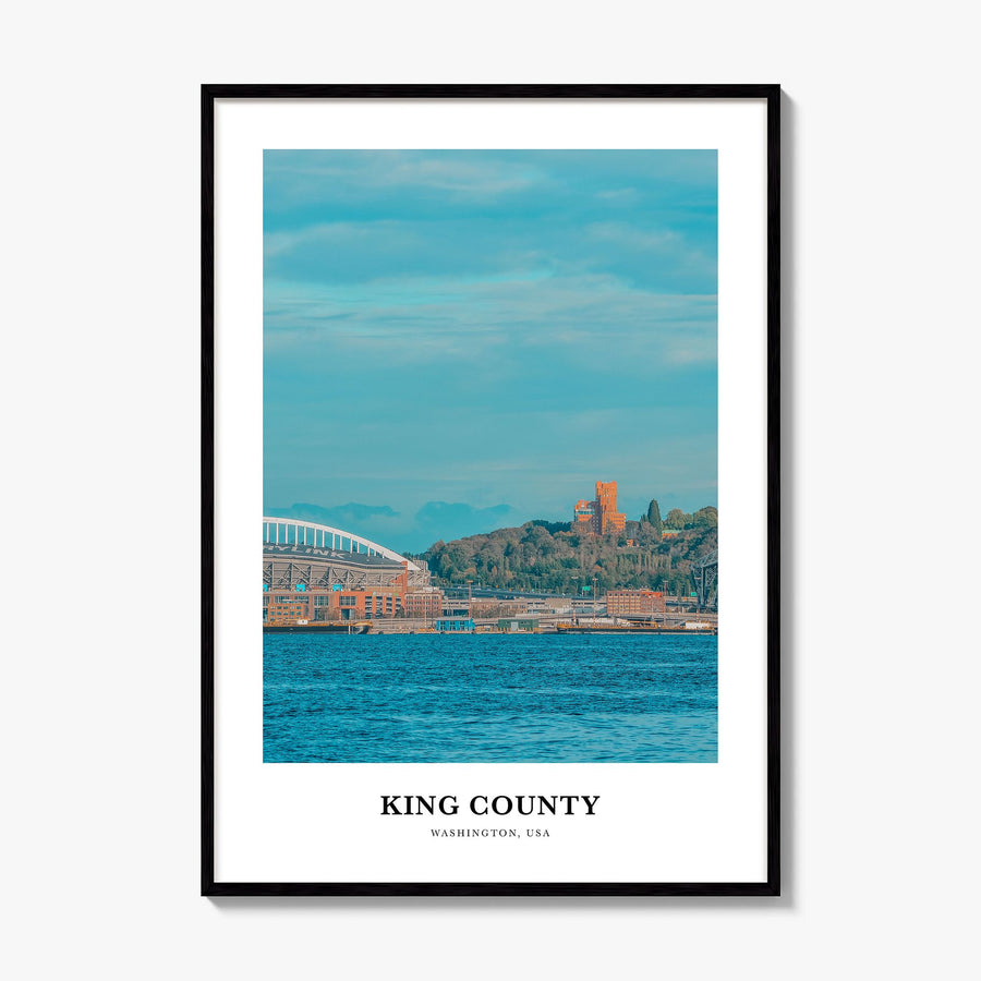 King County Classic Poster, framed poster mockup