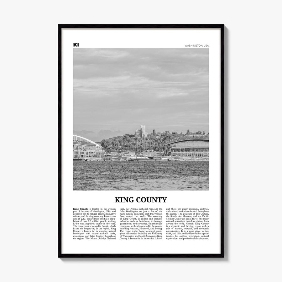 King County Newspaper Poster, framed poster mockup
