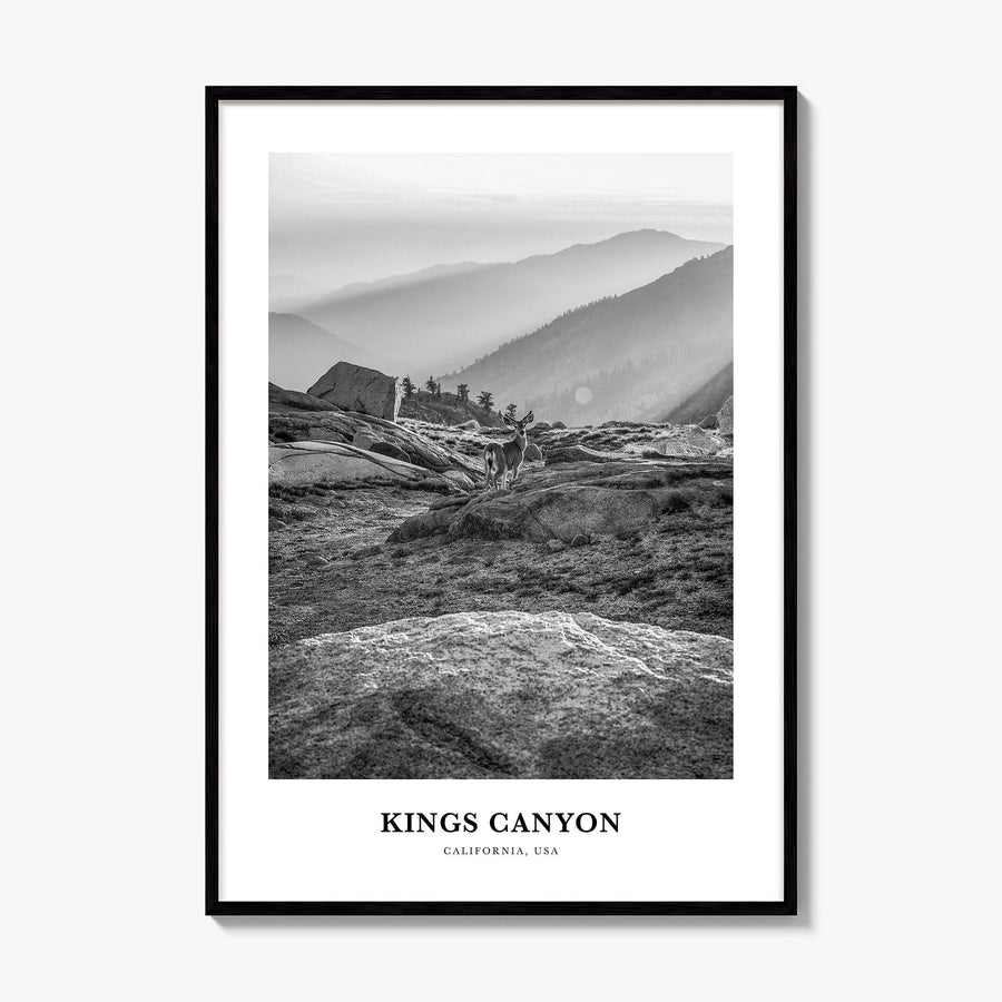 Kings Canyon National Park Classic Poster, framed poster mockup