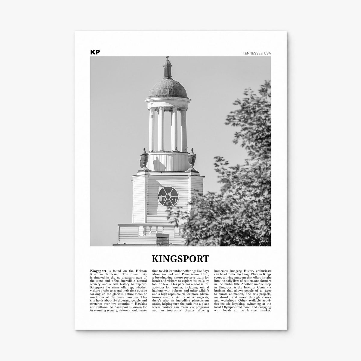 Kingsport Newspaper Poster, print only (unframed)