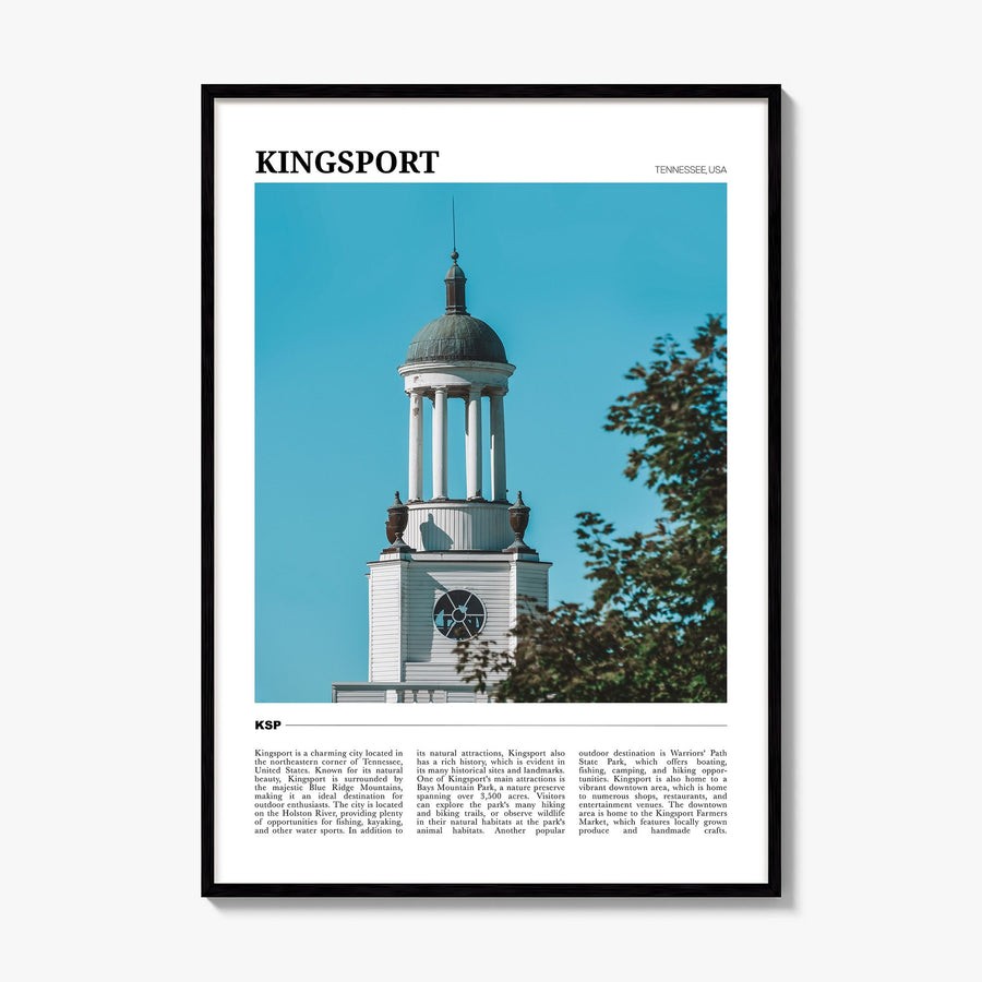 Kingsport Travel Poster, framed poster mockup