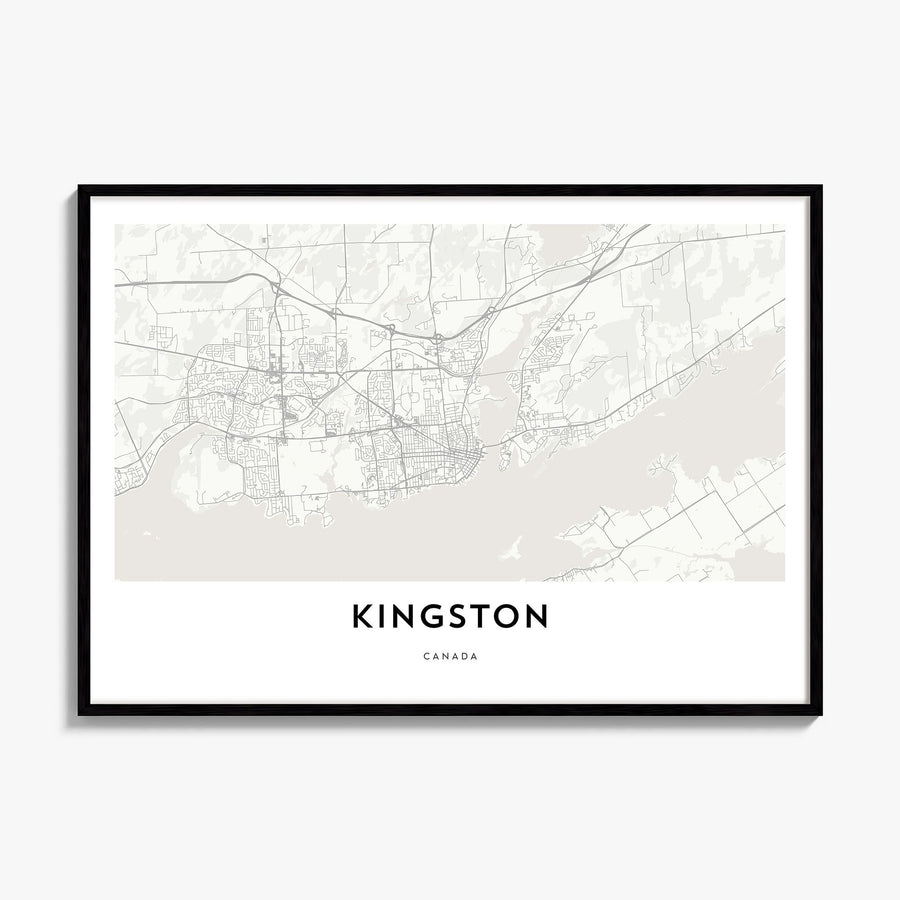Kingston, Canada Map Poster, framed poster mockup