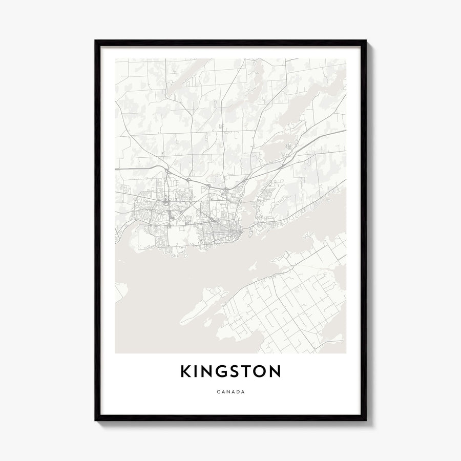 Kingston, Canada Map Poster, framed poster mockup
