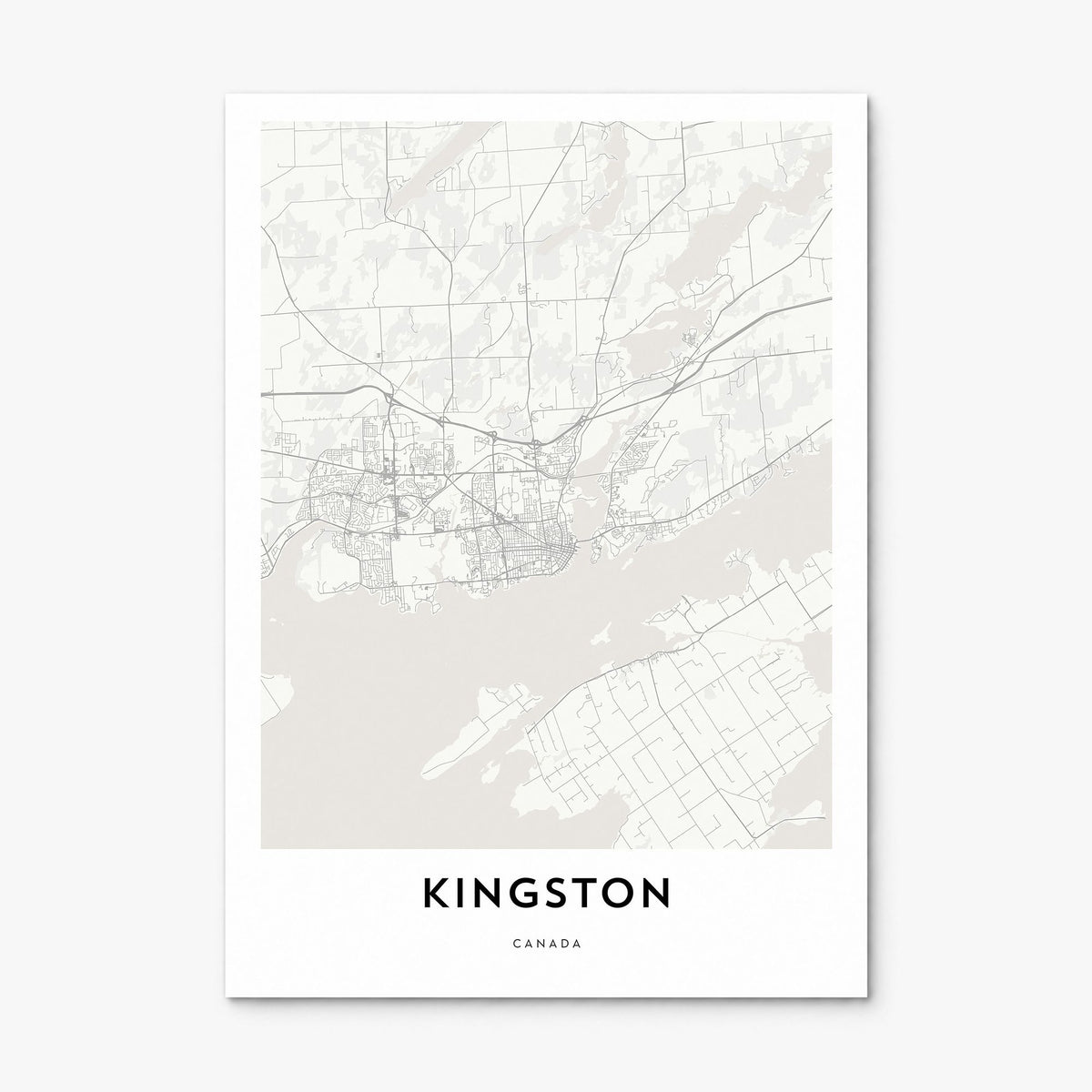 Kingston, Canada Map Poster, print only (unframed)