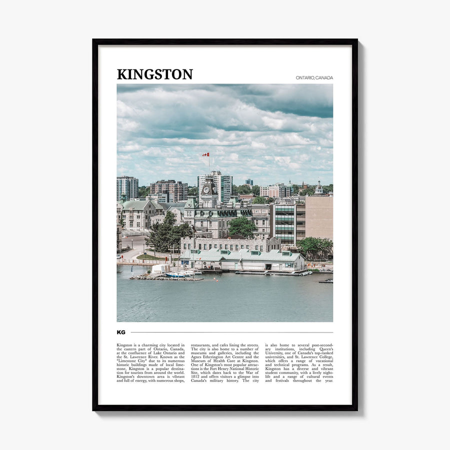 Kingston, Canada Travel Poster, framed poster mockup