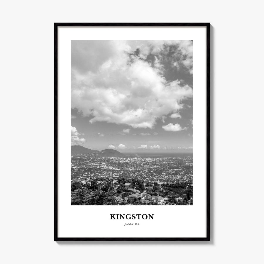 Kingston, Jamaica Classic Poster, framed poster mockup
