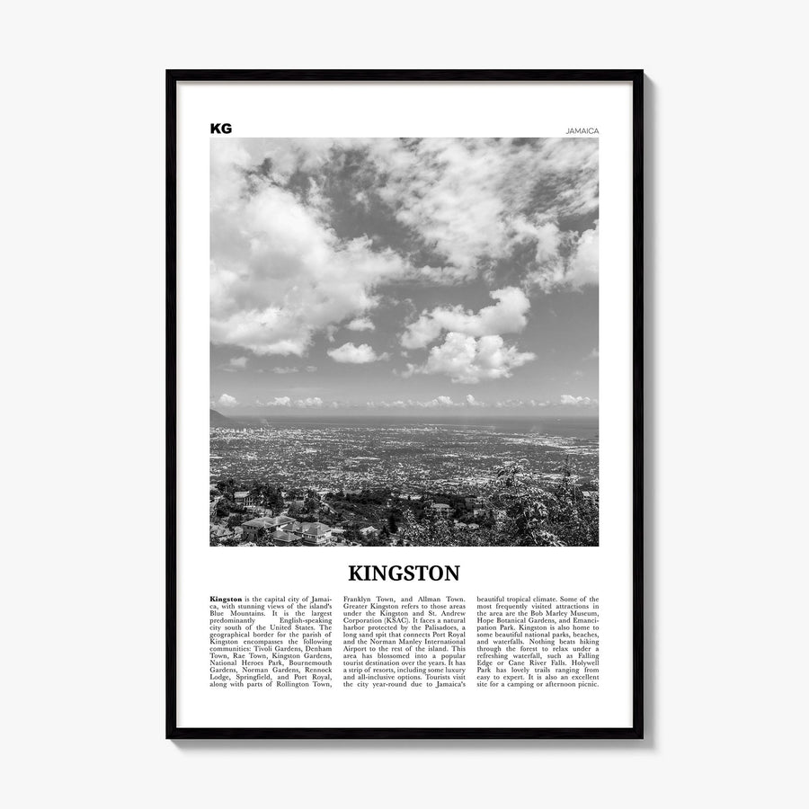 Kingston, Jamaica Newspaper Poster, framed poster mockup