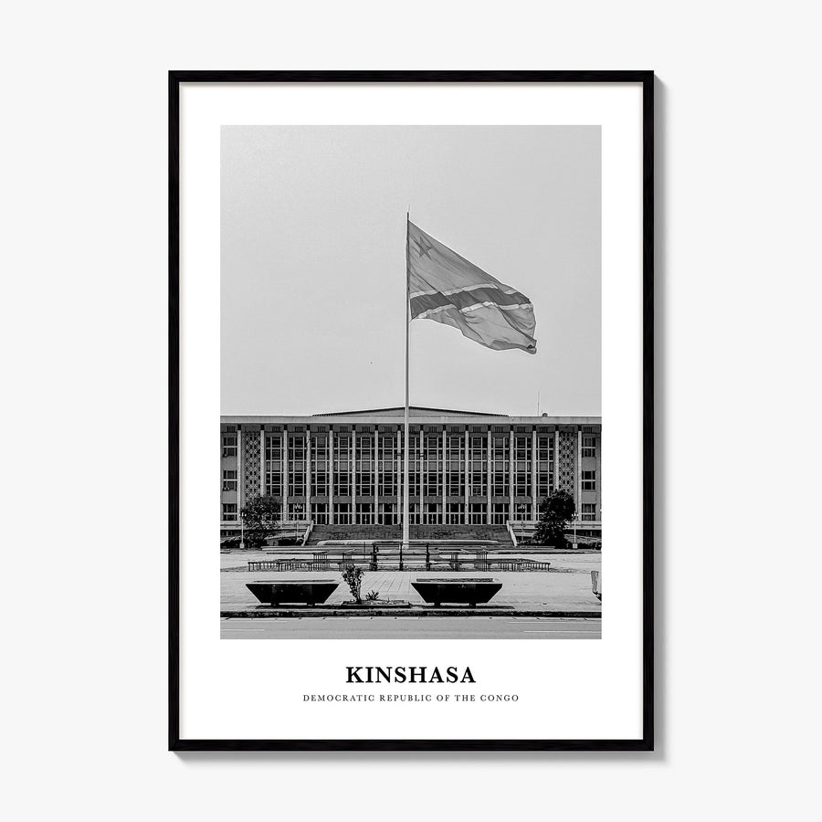 Kinshasa Classic Poster, framed poster mockup