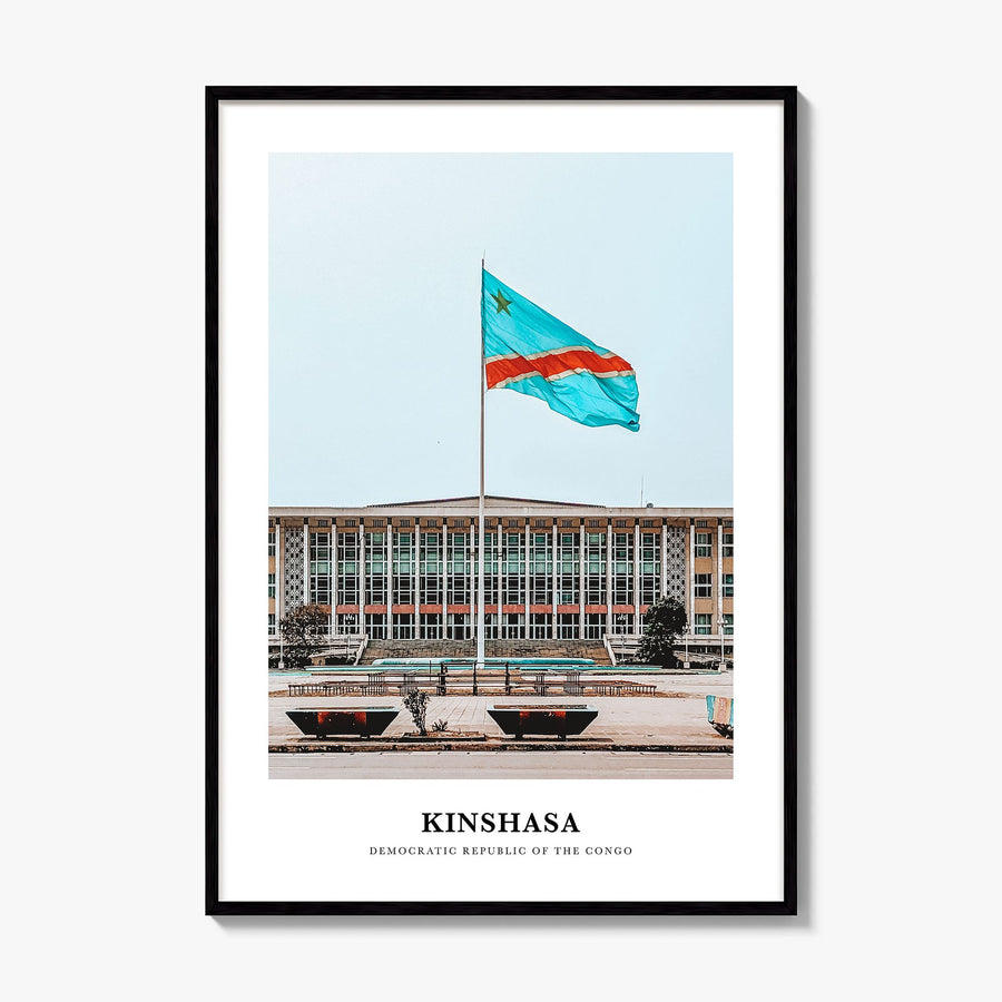 Kinshasa Classic Poster, framed poster mockup