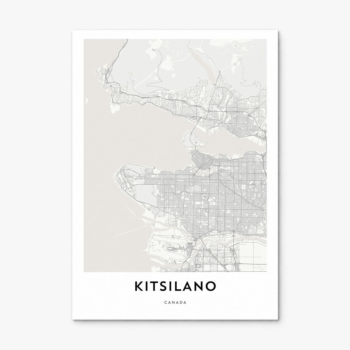 Kitsilano Map Poster, print only (unframed)