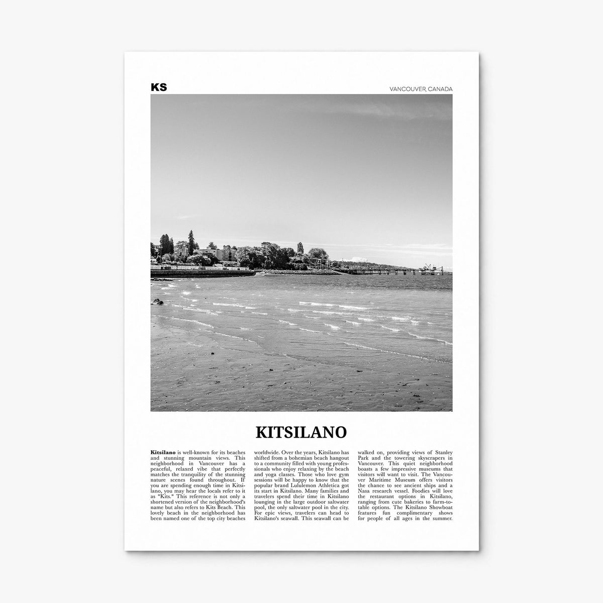Kitsilano Newspaper Poster, print only (unframed)