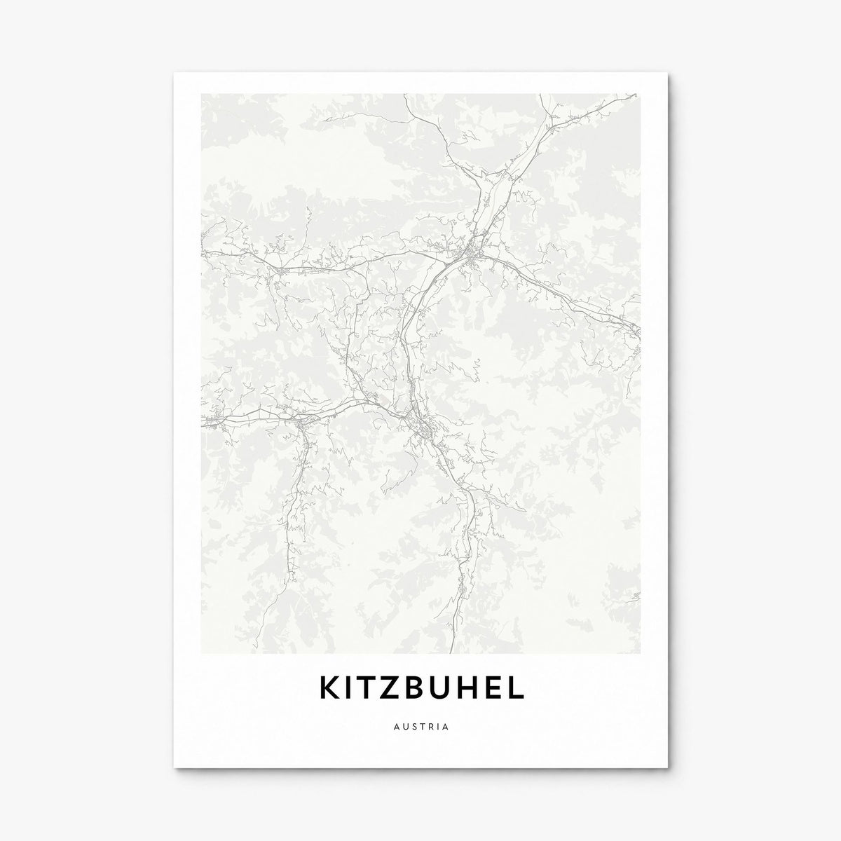 Kitzbühel Map Poster, print only (unframed)