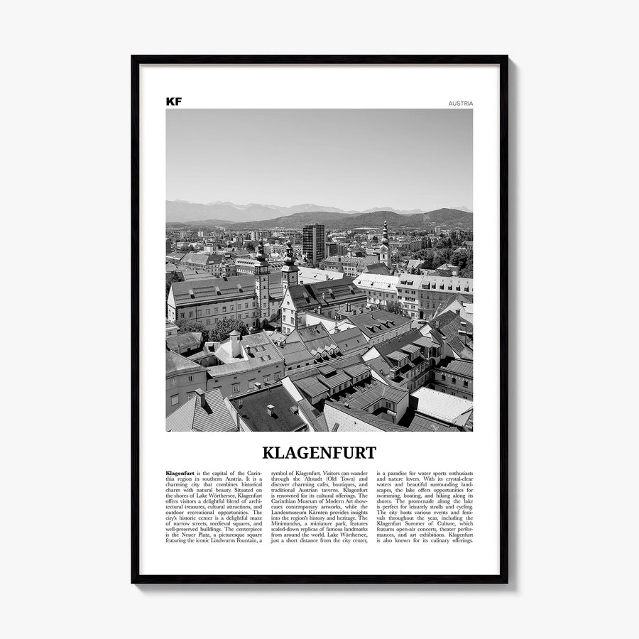 Klagenfurt Newspaper Poster, framed poster mockup