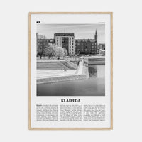 Klaipeda Poster Natural Wood / 8x12 in Nbourhood Travel B&W Poster