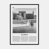 Klaipeda Poster Black Wood / 8x12 in Nbourhood Travel B&W Poster