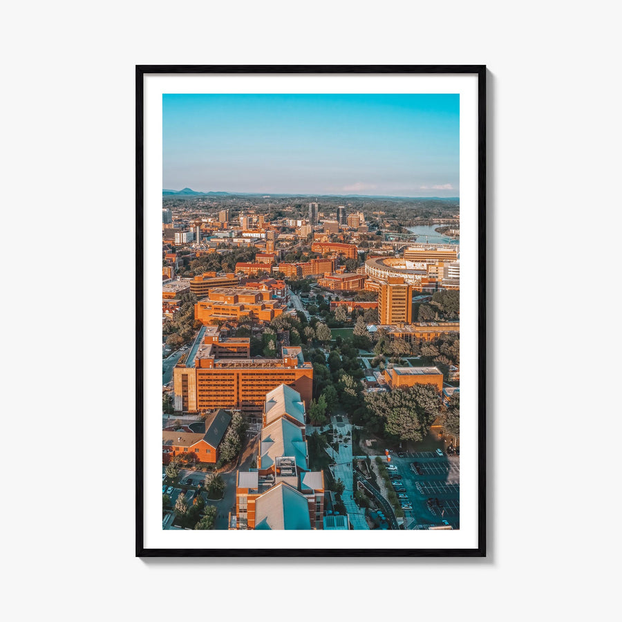 Knoxville no. 2 colorful photo poster of Tennessee, USA – vertical wall art, unframed print shown in interior mockup