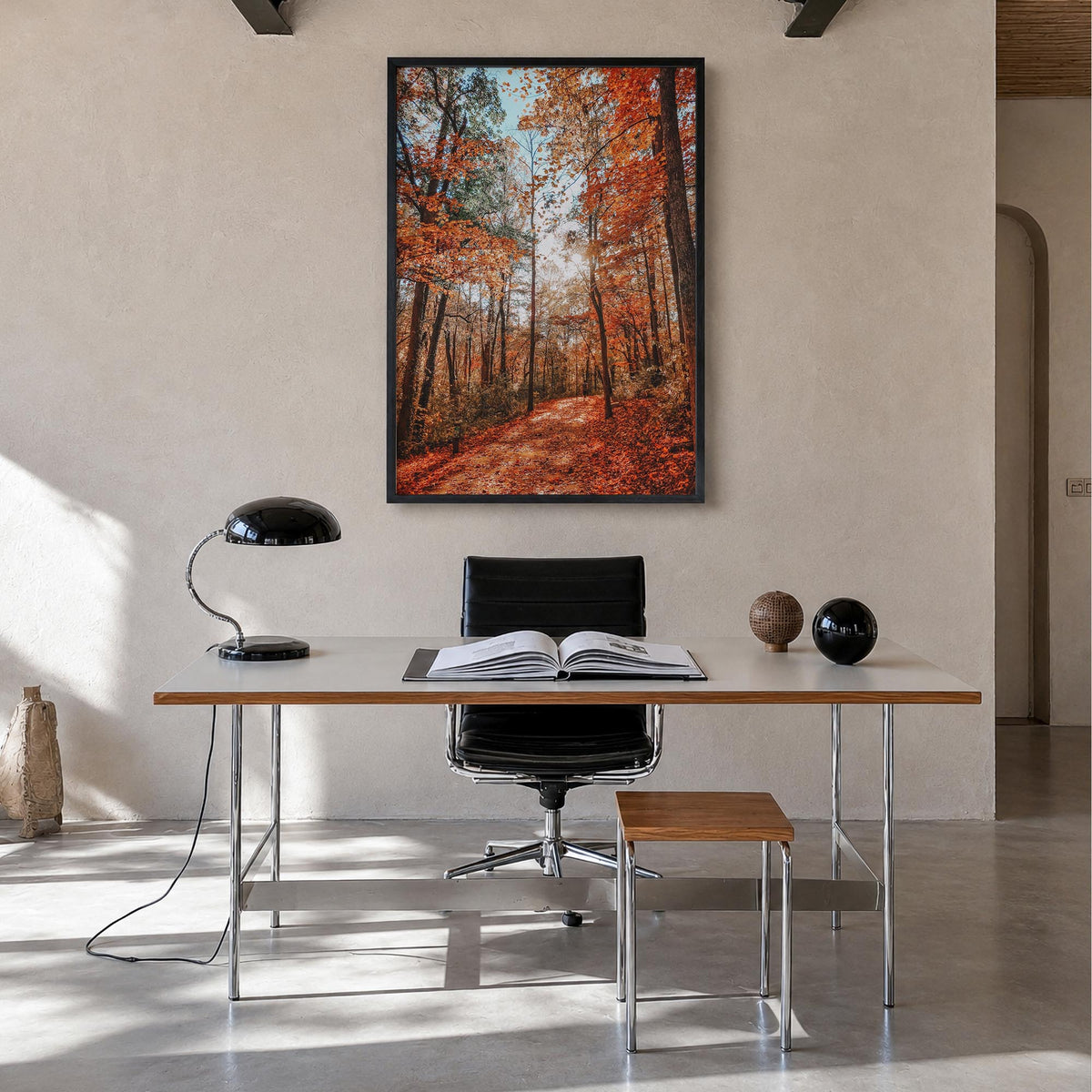 Knoxville no. 3 colorful photo poster of Tennessee, USA – vertical wall art in black wood frame, hanging on wall