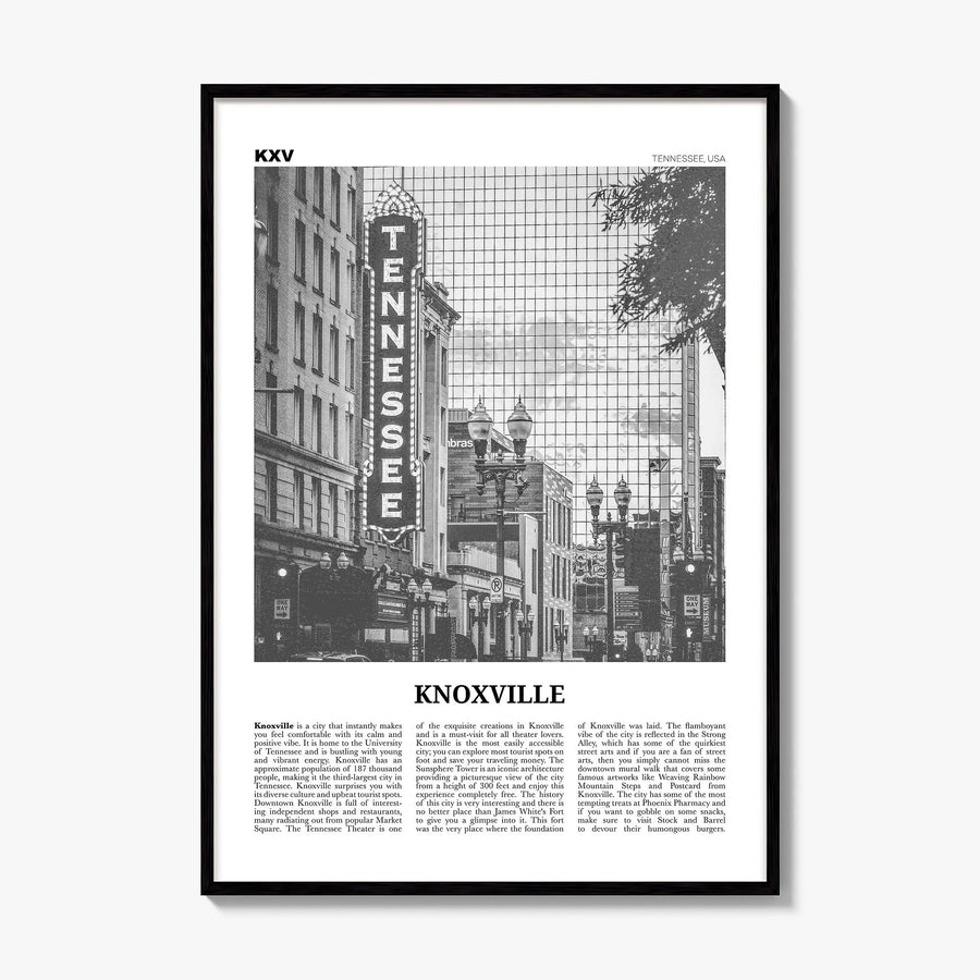 Knoxville Newspaper No 1 Poster, framed poster mockup