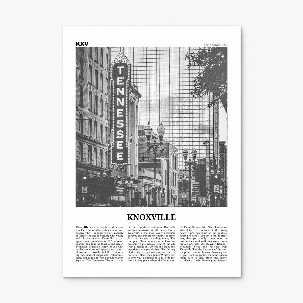 Knoxville Newspaper No 1 Poster, print only (unframed)