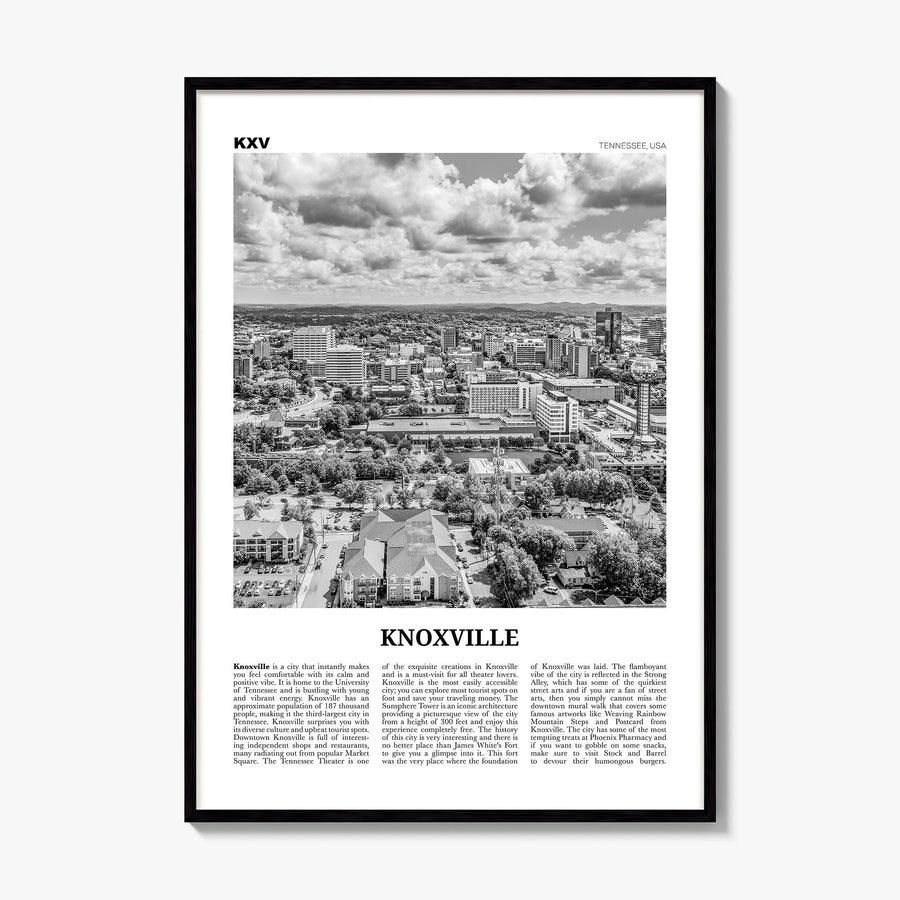 Knoxville Newspaper No 2 Poster, framed poster mockup