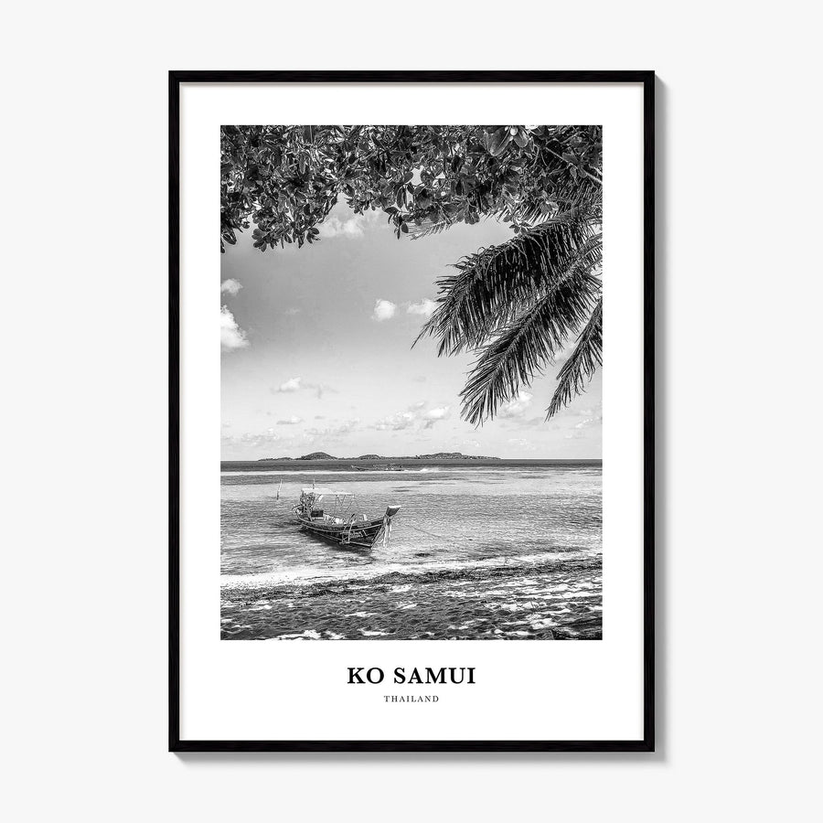 Ko Samui Classic Poster, framed poster mockup