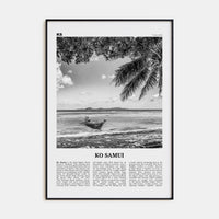 Ko Samui Poster None / 8x12 in Nbourhood Travel B&W Poster