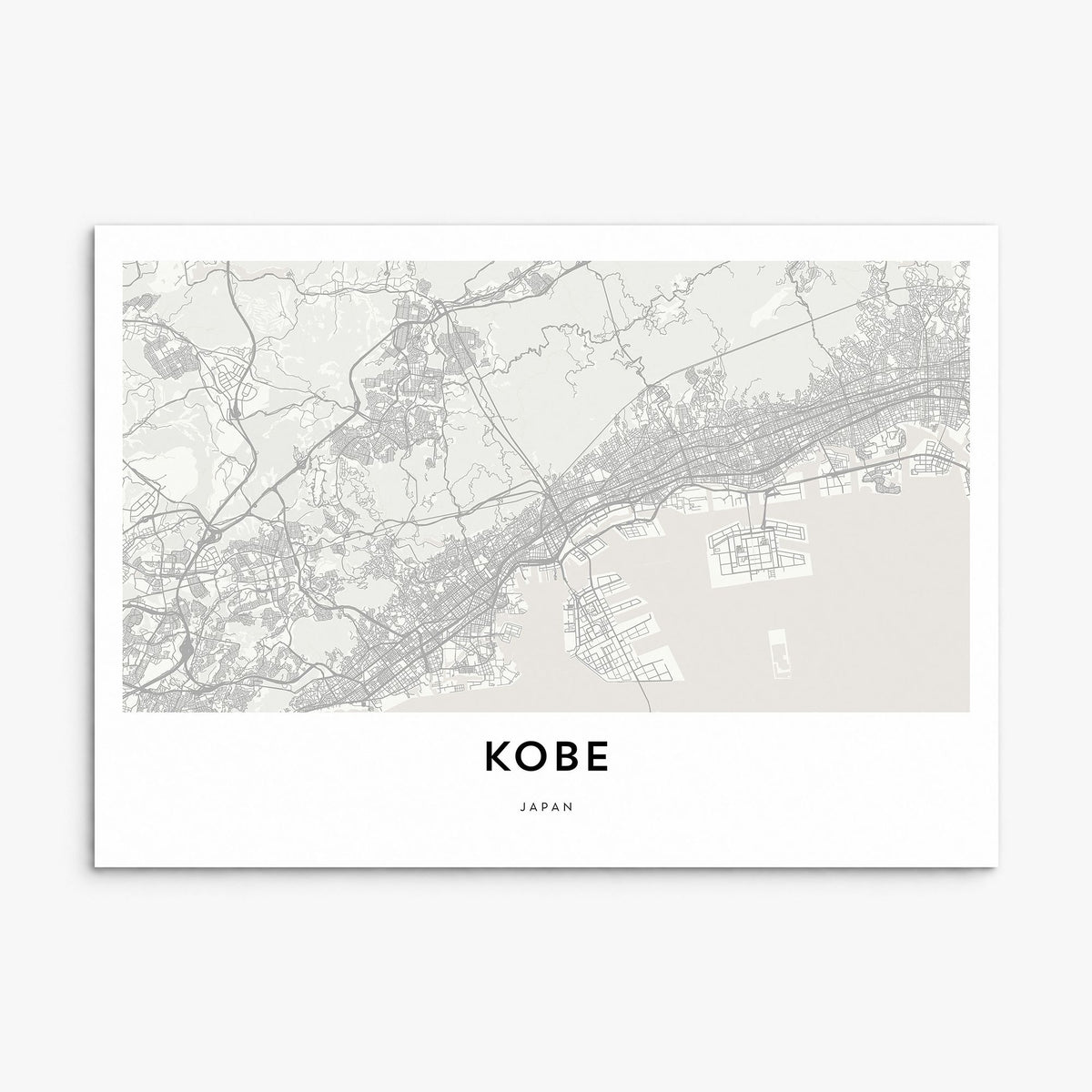 Kobe Map Poster, print only (unframed)