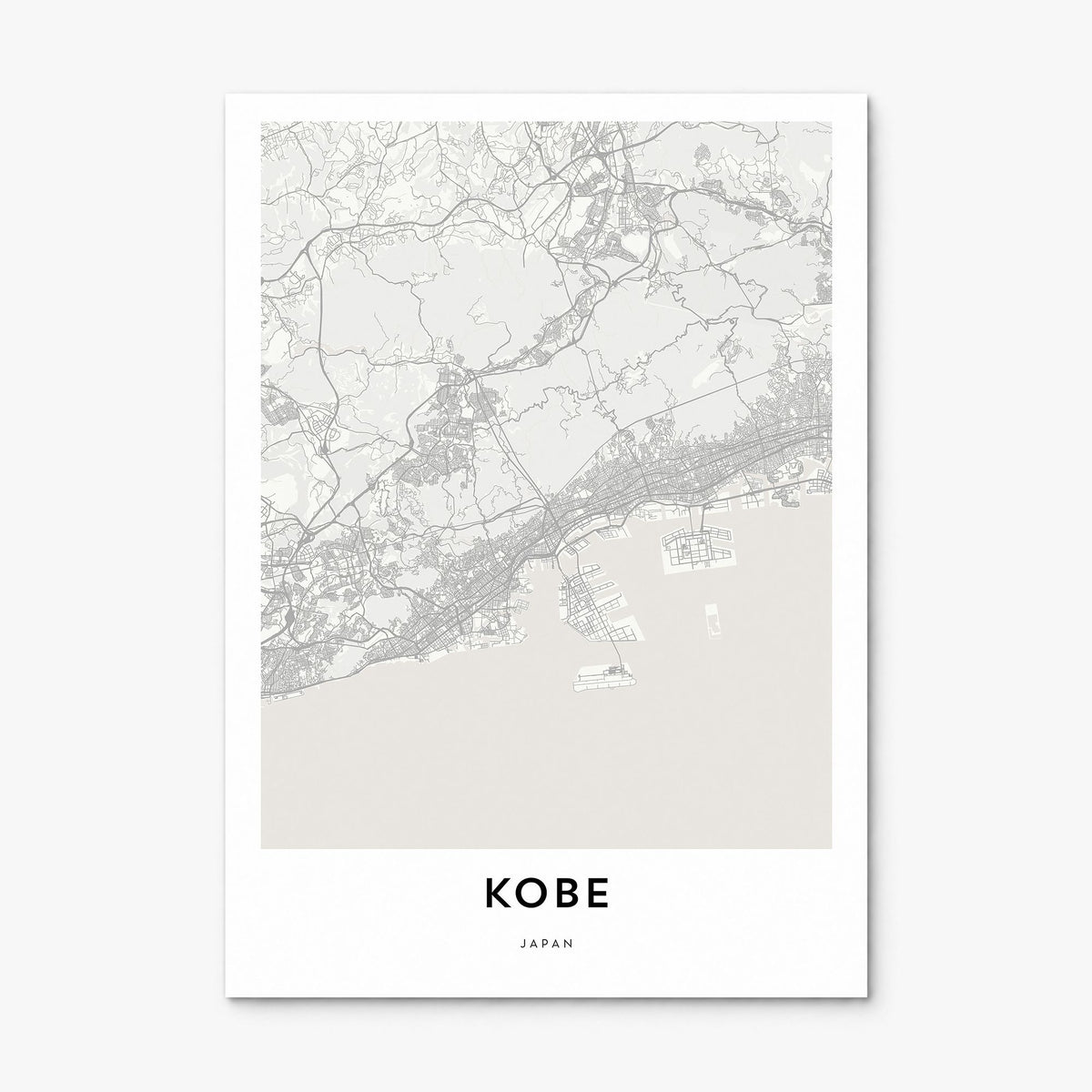 Kobe Map Poster, print only (unframed)