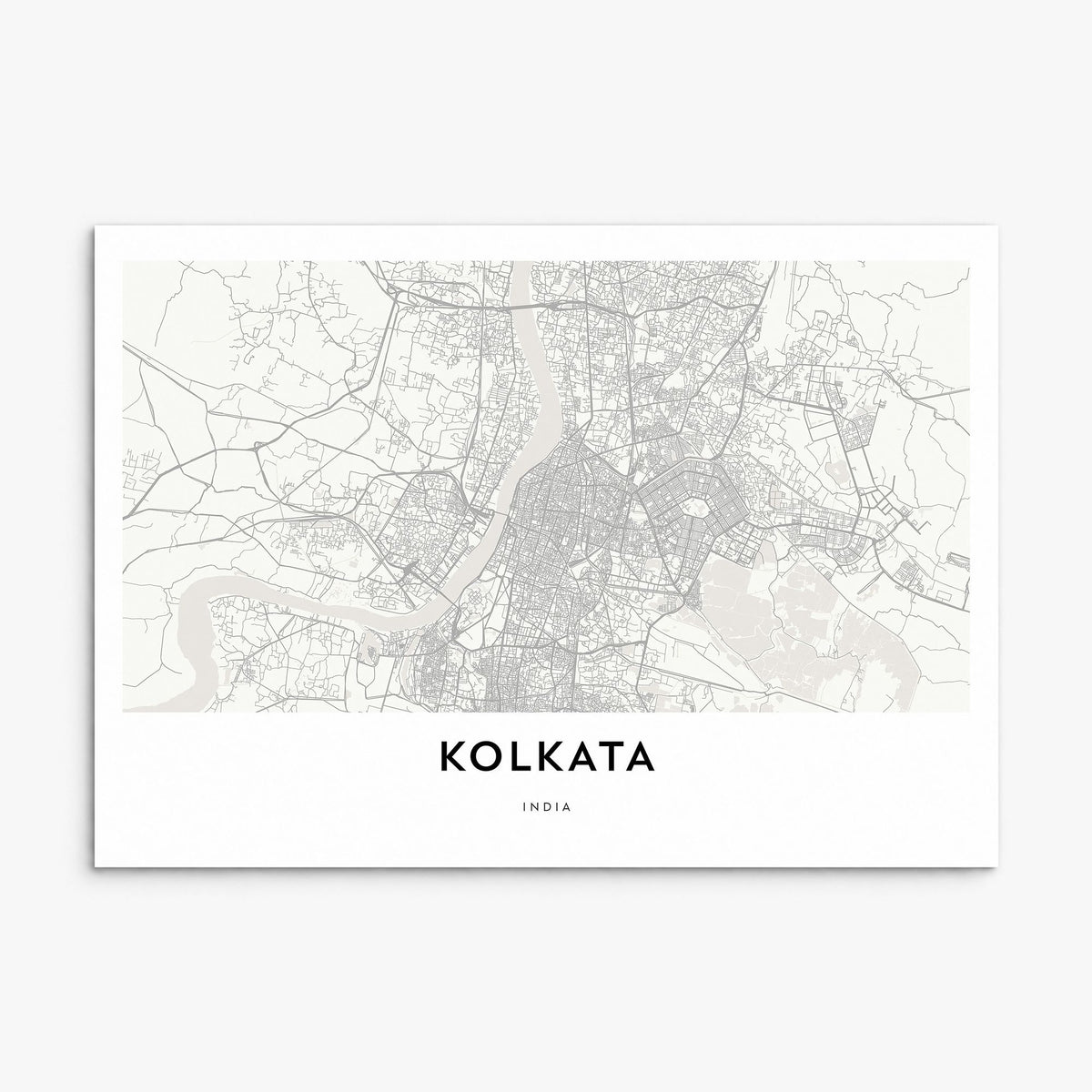 Kolkata Map Poster, print only (unframed)