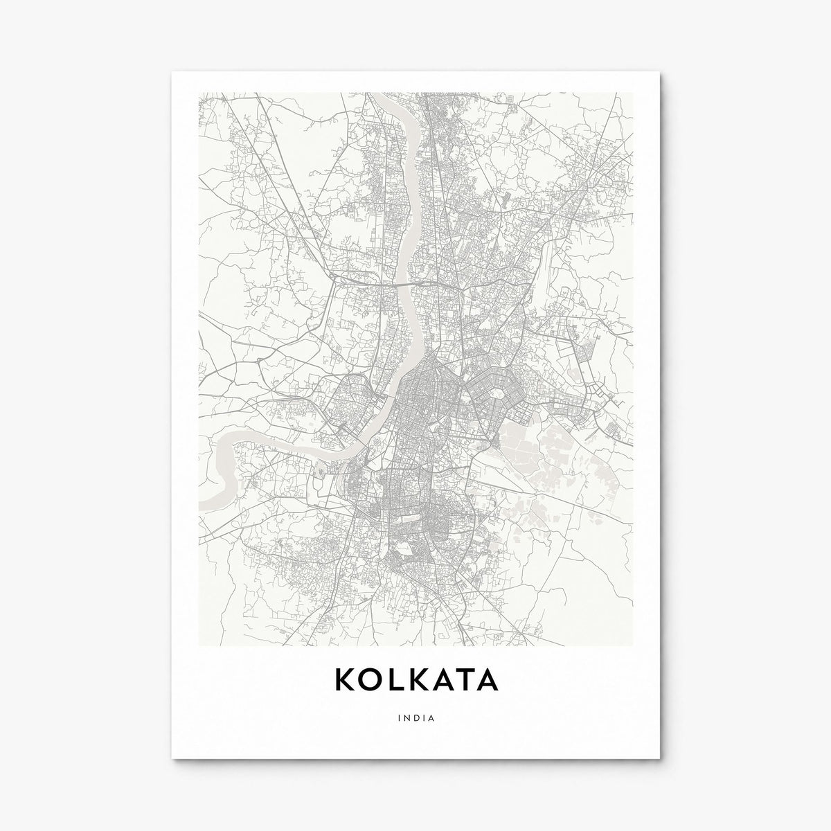Kolkata Map Poster, print only (unframed)