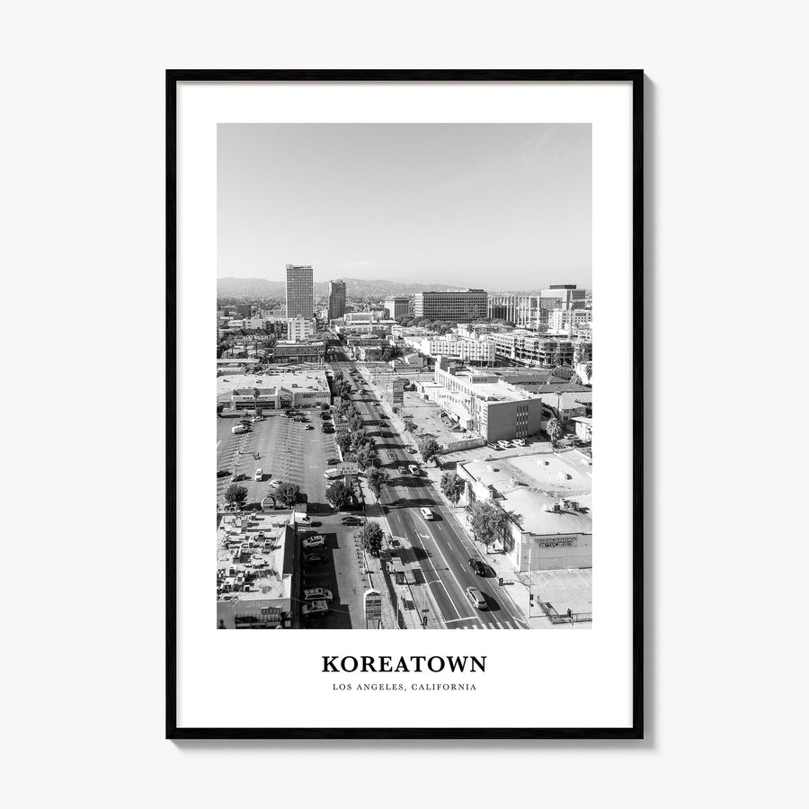 Koreatown, Los Angeles Classic Poster, framed poster mockup