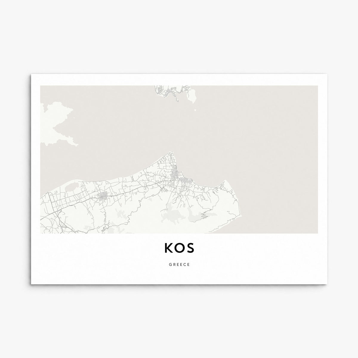 Kos Map Poster, print only (unframed)