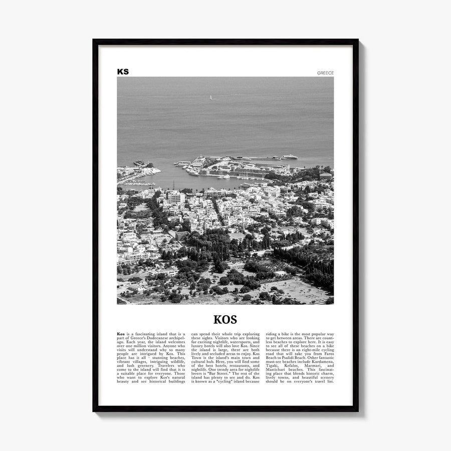Kos Newspaper Poster, framed poster mockup