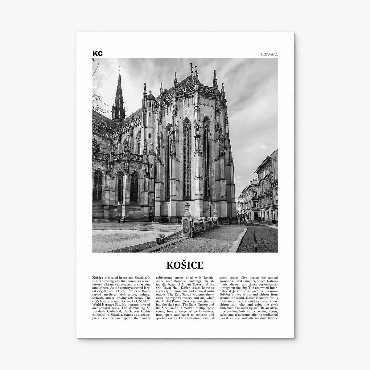 Košice Newspaper Poster, print only (unframed)