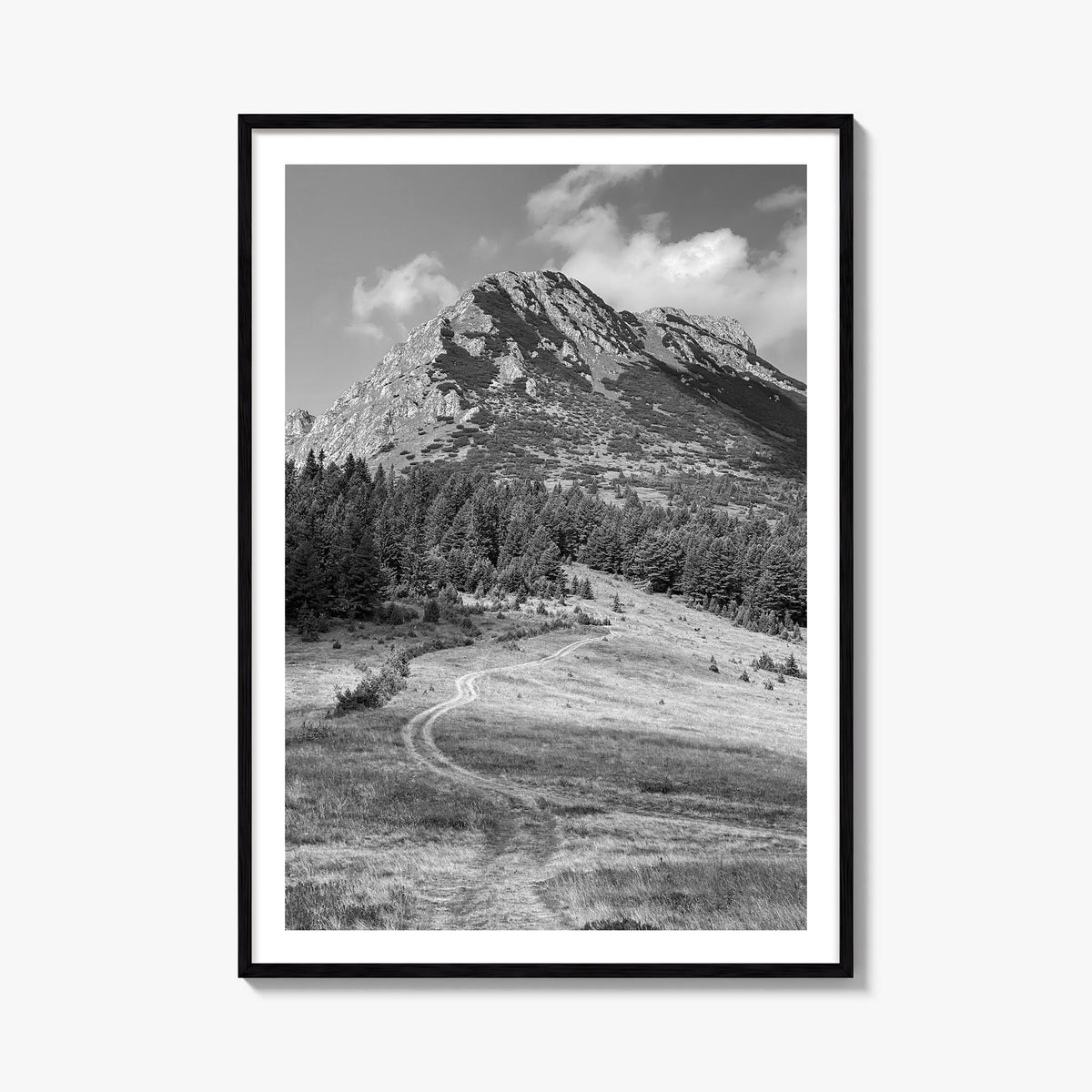 Kosovo black & white photo poster of Europe – vertical wall art, unframed print shown in interior mockup