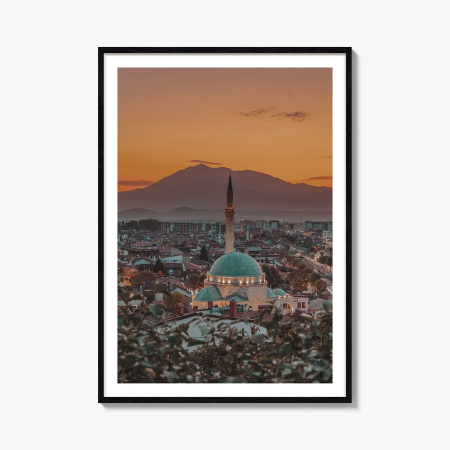 Kosovo colorful photo poster of Europe – vertical wall art, unframed print shown in interior mockup