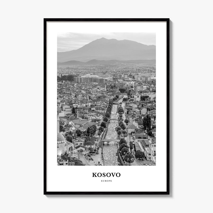 Kosovo Classic Poster, framed poster mockup