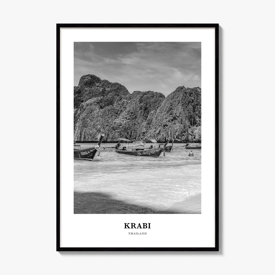 Krabi Classic Poster, framed poster mockup