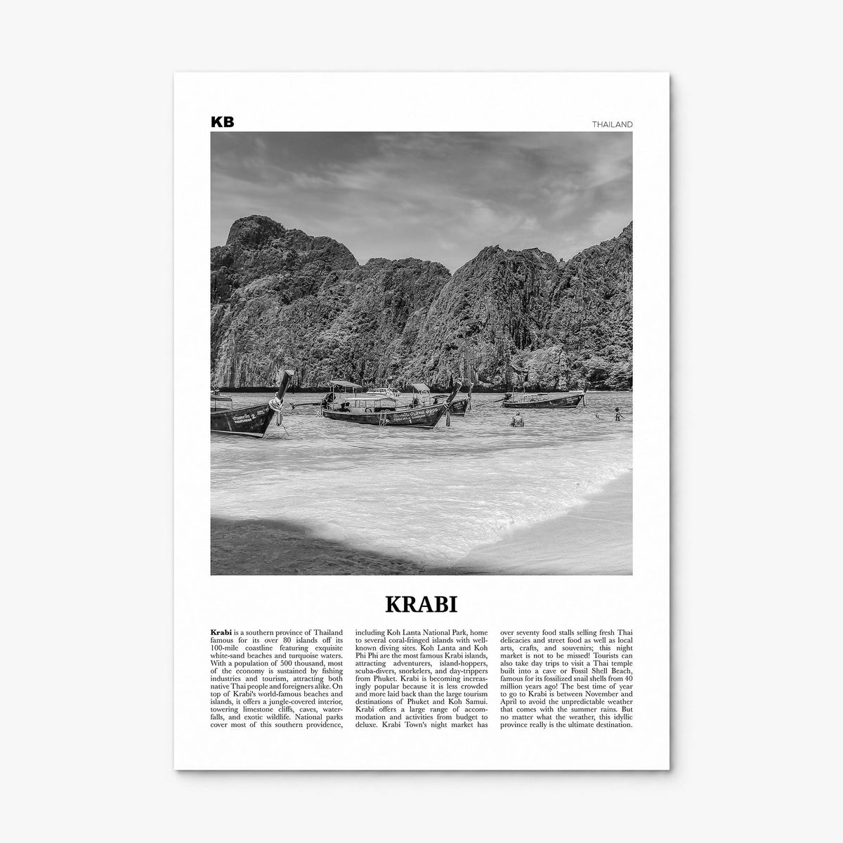 Krabi Newspaper Poster, print only (unframed)