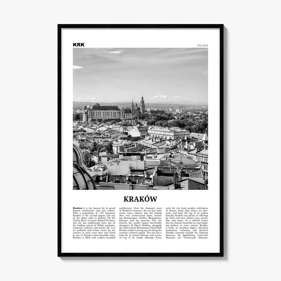 Kraków Newspaper Poster, framed poster mockup