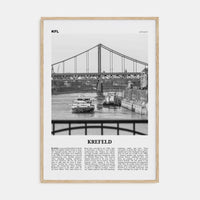 Krefeld Poster Natural Wood / 8x12 in Nbourhood Travel B&W Poster