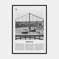 Krefeld Poster Black Wood / 8x12 in Nbourhood Travel B&W Poster